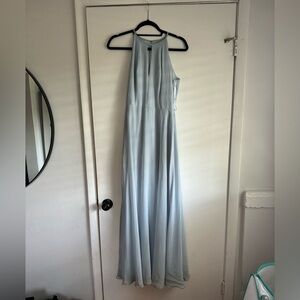 After six high neck key hole bridesmaid dress. Floor length. 6 regular.